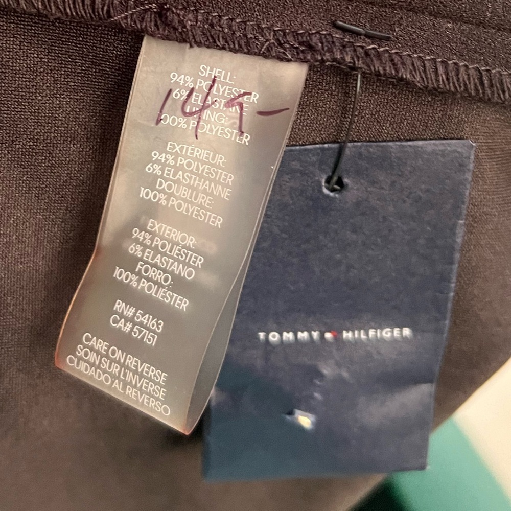 🆕 Tommy Hilfiger Black Women’s Scoop-Neck Scuba Crepe Office Dinner Dress Size 6 - Picture 15 of 16